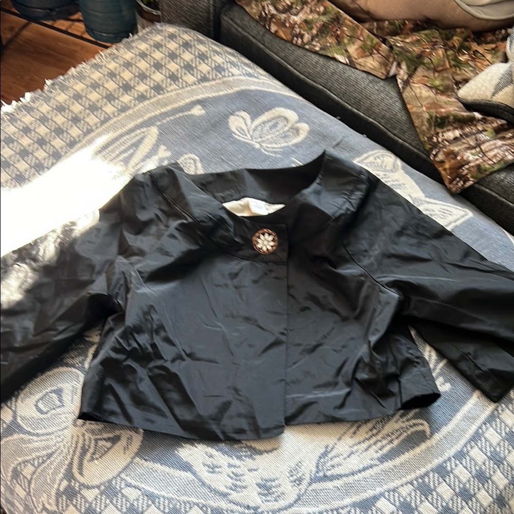 Mixit Black Blazer Cropped Suit Jacket